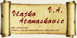 Vlajko Atanasković vizit kartica